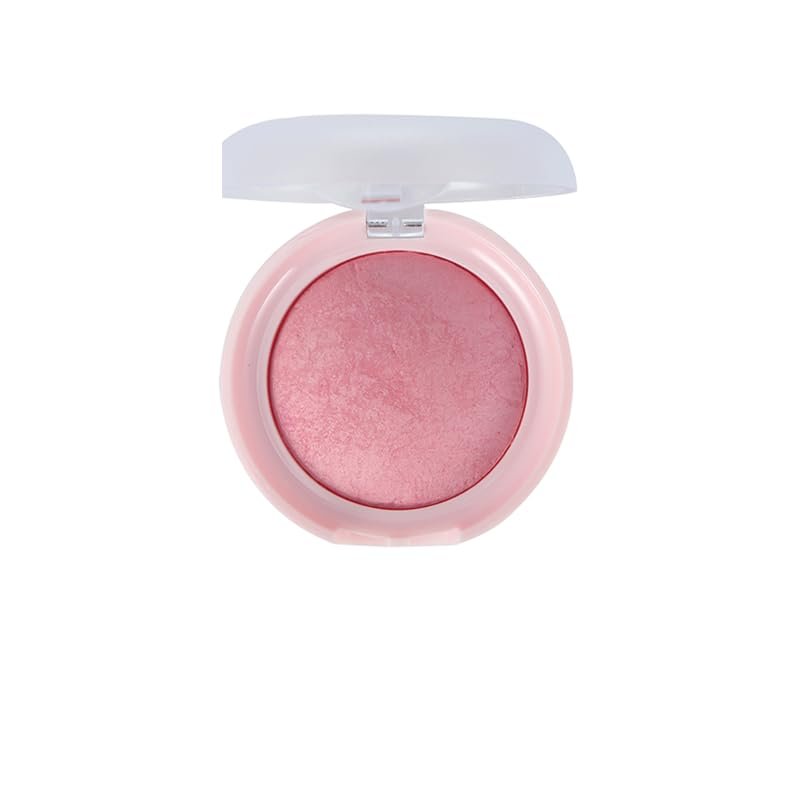 1 PC Multi Purpose Baked Powder Blush Makeup Blusher, Facial Contour Blusher, Low Color Saturation Matte Nude Pink Purple Makeup Blusher, 6.2g (001#, 6.2g)