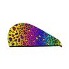 famliihw Rainbow Leopard Hair Towel Wrap Absorbent Hair Drying Towel Microfiber Hair Drying Cap Turban for Drying Curly Long Thick Hair view 2