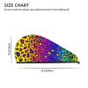 famliihw Rainbow Leopard Hair Towel Wrap Absorbent Hair Drying Towel Microfiber Hair Drying Cap Turban for Drying Curly Long Thick Hair view 3