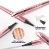 2Pcs Magic Eyebrow Pencil, 4-Tipped 3D Waterproof Microblading Eyebrow Pencil Contouring Pen, Waterproof Microblading Eyebrow Pen, Long-Lasting Fine Stroke Microblading Eyebrow Pen (Black) view 3