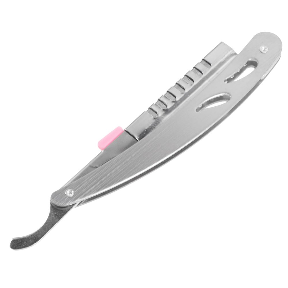 SOESFOUFU Manual Scraper Razor Vintage Shaver Beard Sideburns Eyebrow Hairdressing Full Steel Portable