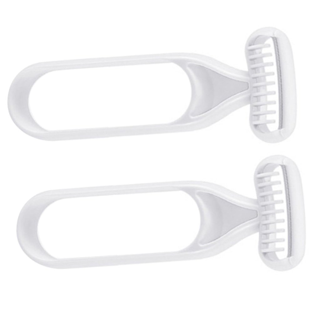 WOONEKY 2pcs Manual Body Hair Trimmer for Women Safe Armpit Leg Hair Remover Gentle Shaving Tool for for Shower Use Gray
