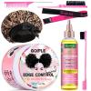 Edge Control Wax for Women Strong Hold - Edge Smoother Edge Wax Styling Gel Edge Control Wax for Black Hair - Rose & Castor Hair Oil for Hair Growth Strengthening Hair Oil Briad Bonnet Brush Set view 1