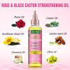 Edge Control Wax for Women Strong Hold - Edge Smoother Edge Wax Styling Gel Edge Control Wax for Black Hair - Rose & Castor Hair Oil for Hair Growth Strengthening Hair Oil Briad Bonnet Brush Set view 2
