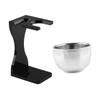 WOONEKY Beard Care Kit for Men Beard Brush Shaving Bowl Stand Acrylic Shaving Brush Holder Razor Stand Grooming Tools view 1