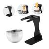 WOONEKY Beard Care Kit for Men Beard Brush Shaving Bowl Stand Acrylic Shaving Brush Holder Razor Stand Grooming Tools view 2