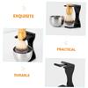 WOONEKY Beard Care Kit for Men Beard Brush Shaving Bowl Stand Acrylic Shaving Brush Holder Razor Stand Grooming Tools view 3