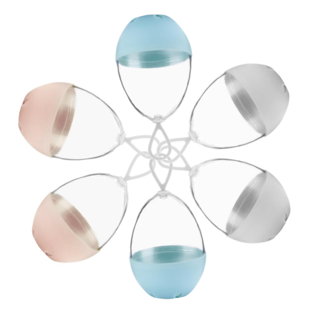 ASAKKURA 6pcs Makeup Sponge Holder Powder Puff Case Travel Beauty Egg Storage Box Makeup Cases Compact Easy to Carry