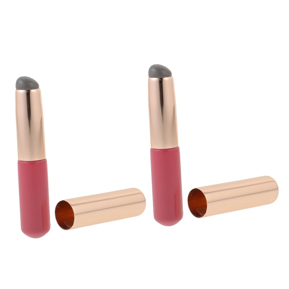 ASAKKURA 2pcs Silicone Lip Brush for Women Lip Makeup Applicator Portable Cover
