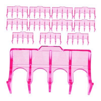 FRCOLOR 12pcs Hairdressing Perm Roller Rack Plastic Hair Curling Rods Holder Insulation Bar Holder for Salon Hair Styling Perm Rod Storage