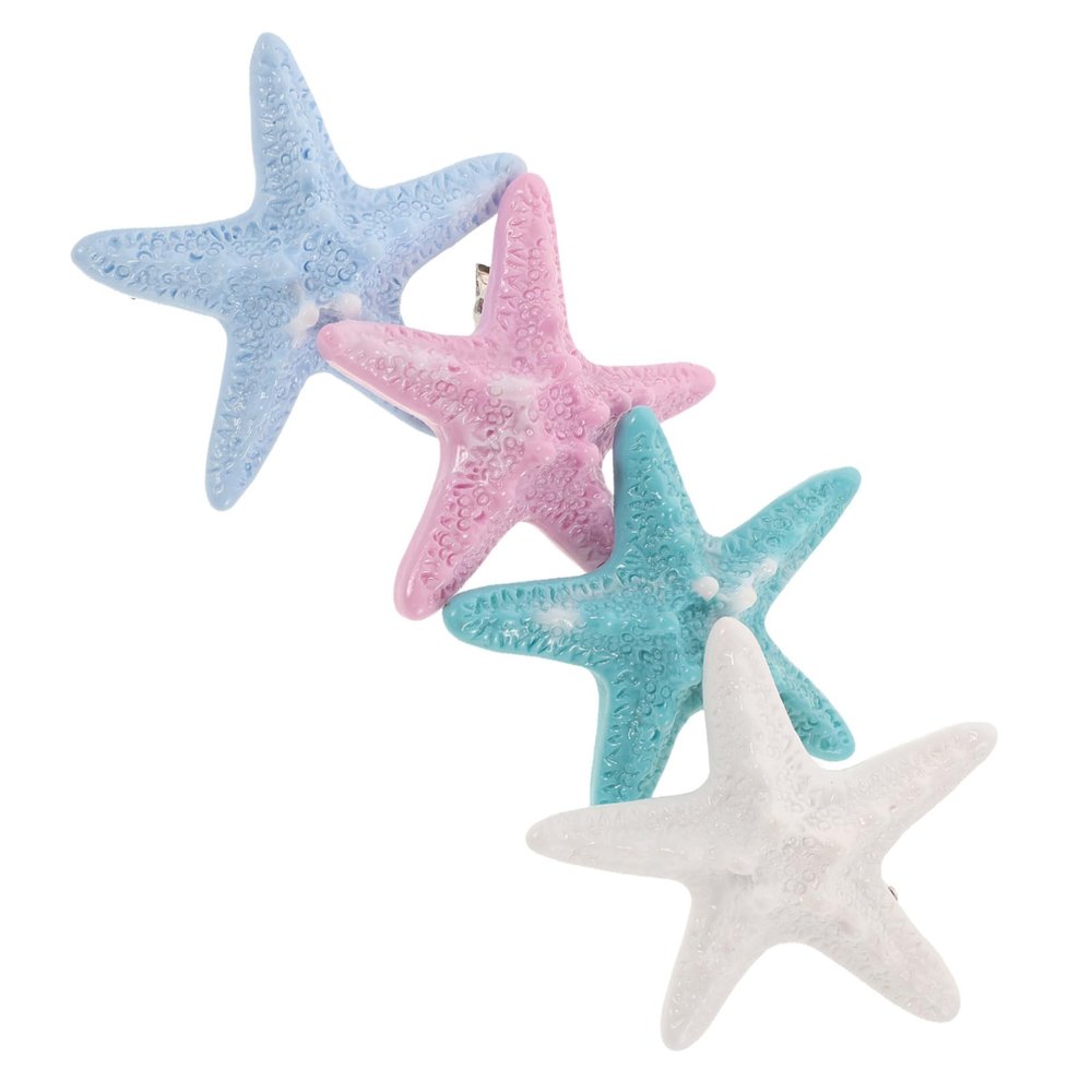 FOMIYES 4pcs Decorative Hair Clips Cute Nautical Theme Hair Barrettes for Women Ocean-inspired Accessories Lake for Parties and Events