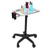 Depisuta Rolling Salon Tray, Aluminum Alloy Hair Salon Trolley with Wheels Adjustable Height Metal Hairstylist Tray Rolling Cart Removable Salon Trolley Cart for Clinic, Spa and Barber view 1