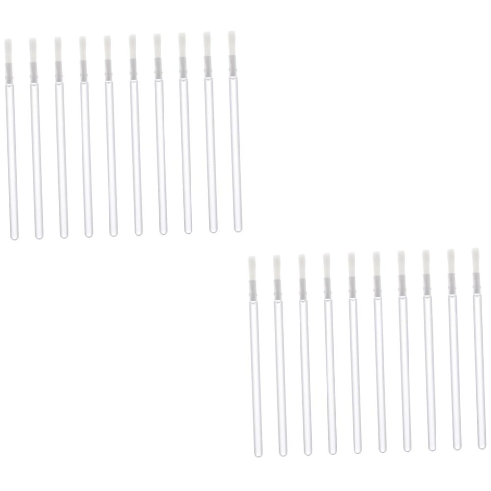 MERRYHAPY 100pcs Disposable Lip Liner Brushes Nylon Bristles for Makeup Application White for Professional and Personal Use