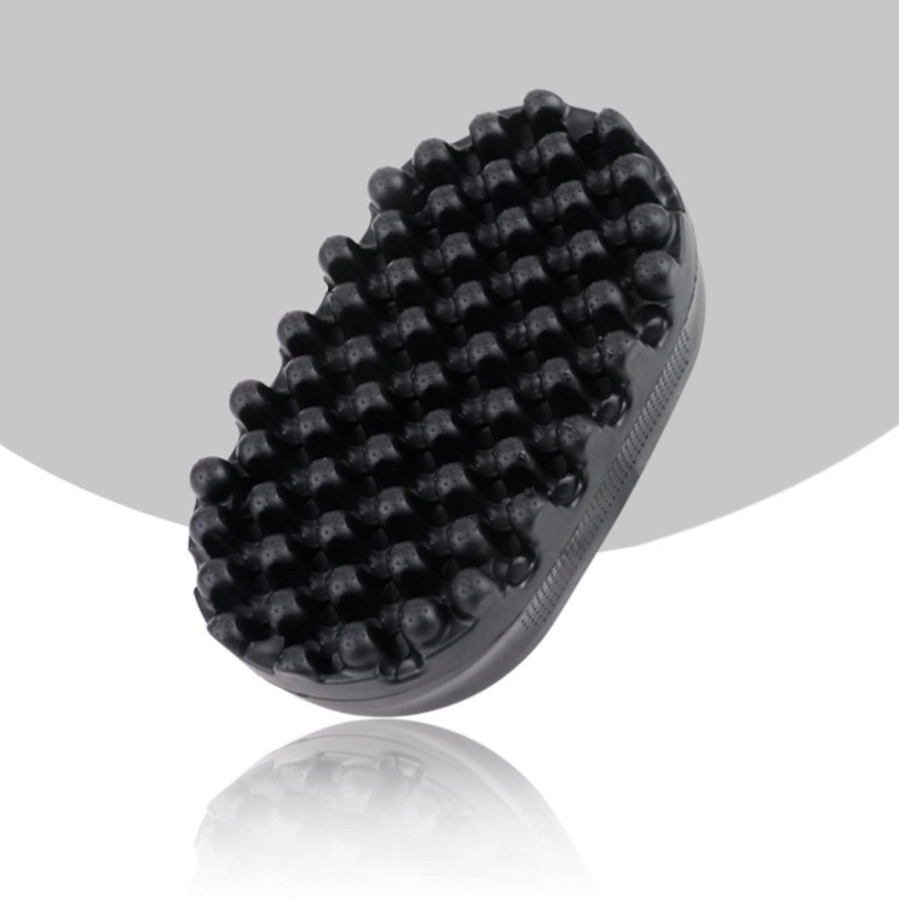 Afro Curls Hair Brush, Rubber Twist Curling Hair Brush, Washable Hair Dirty Braided Curly Hair for Barbers and Daily Use, Black