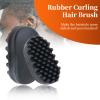 Afro Curls Hair Brush, Rubber Twist Curling Hair Brush, Washable Hair Dirty Braided Curly Hair for Barbers and Daily Use, Black view 2