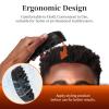 Afro Curls Hair Brush, Rubber Twist Curling Hair Brush, Washable Hair Dirty Braided Curly Hair for Barbers and Daily Use, Black view 3