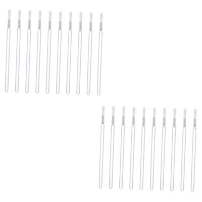 Beatifufu 2sets Lip Brushes Applicator Disposable Plastic Handle Lip Makeup Brush Nylon Bristles Easy Application for Charming Makeup Ideal for Daily Use 50pcs*2