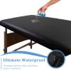 KIDOACOW Leather Massage Table Cover Protector Wipeable Massage Table Cover Fitted Replacement Sheet Covers for Massage Bed/Spa Bed/Lash Beds, Fits 28-32" Wide (Black, 1Pcs) view 4