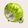 2pcs Adjustable Shower Caps, Satin Shower Caps, Reusable, Waterproof, Headscarf, Women's and Girls' Shower Caps, Beauty, Hair, Spa, Bathroom, Home, Travel view 4