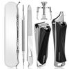 EBEWANLI Ingrown Toenail Tool, 6 PCS Stainless Steel Pedicure Tool, Straight Edge and Curved Slanted Nail Clippers Cutters for Ingrown Toenail Correction Removal Kit at Home for Seniors, Men, Women view 1