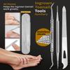 EBEWANLI Ingrown Toenail Tool, 6 PCS Stainless Steel Pedicure Tool, Straight Edge and Curved Slanted Nail Clippers Cutters for Ingrown Toenail Correction Removal Kit at Home for Seniors, Men, Women view 4