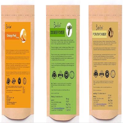 100% Pure and Organic Orange Peel Cucumber Powder Potato Powder 1.76 OZ Each Powder for Face Pack, Skin Care, Deep Pore Cleansing, Natural Glowing Skin Face Mask(1.76 OZ x3)