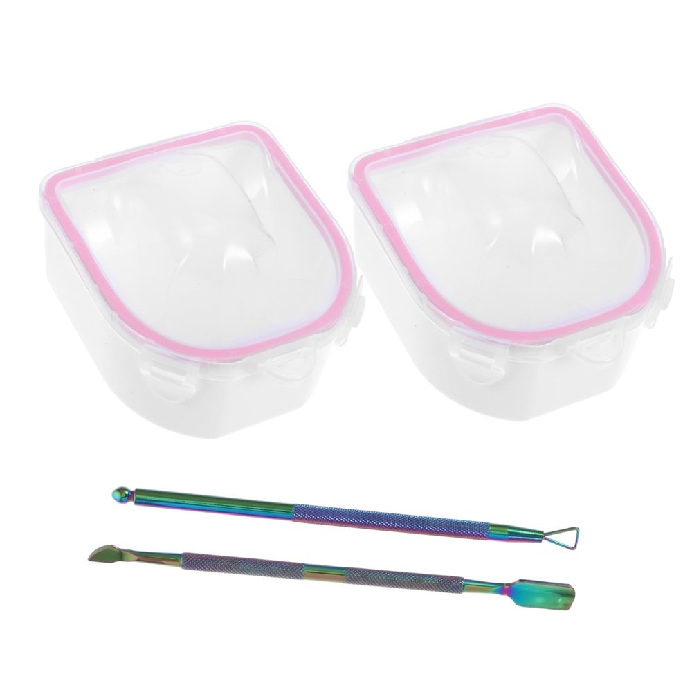 BIUDECO 1set Nail Soaking Bowl Kit for Manicure and Cuticle Care Deep Hand Soak Container for Nail Art Removal and Treatment for Home and Salon Spa