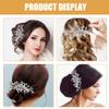 Baluue 2pcs Rhinestone Bridal Hair Comb Sparkly Hair Accessories for Brides and Bridesmaids Elegant Water-resistant Side Combs for Wedding Styles Intricate Handmade Design view 3