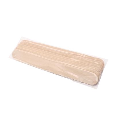 SOESFOUFU 100pcs Cosmetic Scraper Set Unhairing Tool Tongue Depressor for Beauty Care Premium Spatula for Makeup Application and Oral Hygiene Light Yellow