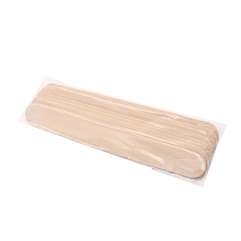 SOESFOUFU 100pcs Cosmetic Scraper Set Unhairing Tool Tongue Depressor for Beauty Care Premium Spatula for Makeup Application and Oral Hygiene Light Yellow