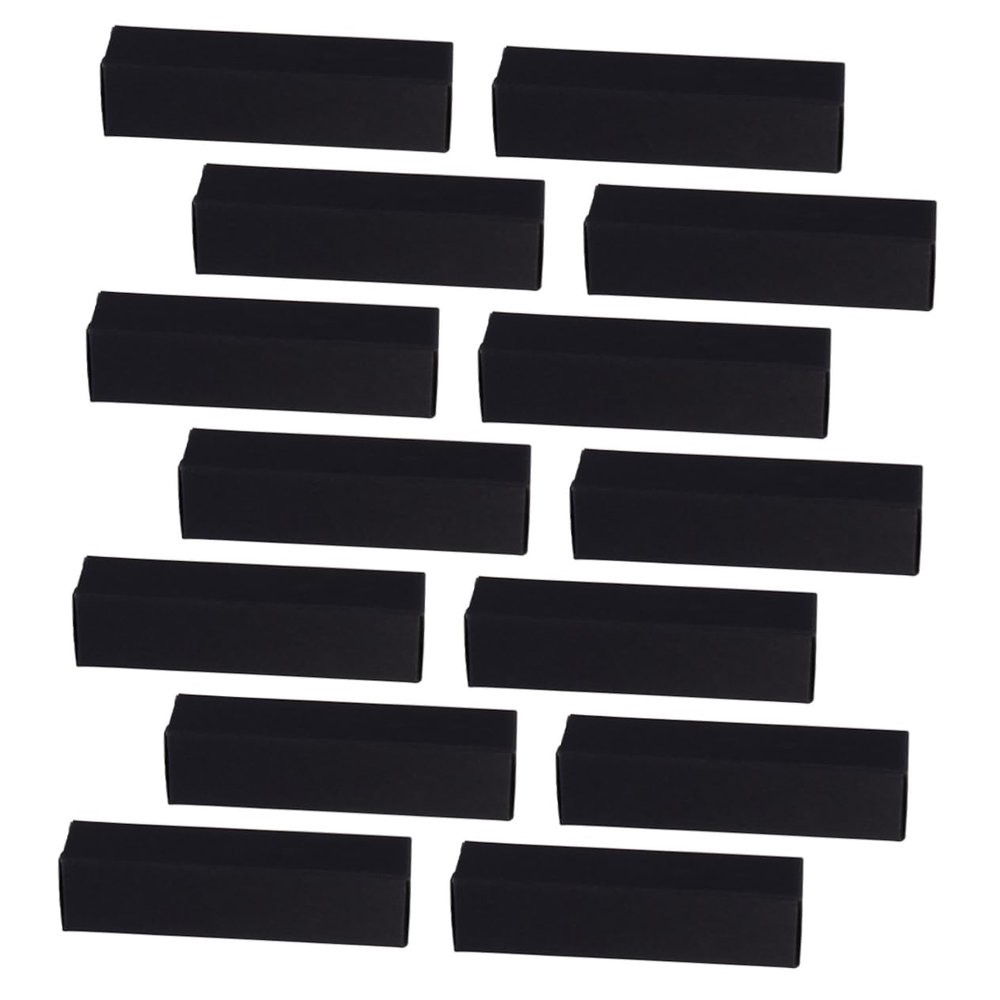 Hohopeti 50pcs Black Lipstick Cases Elegant Lip Gloss Wrapping Boxes Paper Perfume Holders for Cosmetics for Beauty