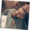 LALADEFIEE Beard Scissors and Comb Set Stainless Steel Grooming Kit for Mustache and Facial Hair with Nose Hair Scissors and Storage Pouch Men view 3
