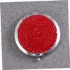 OHPHCALL 1pc Portable Folding Rhinestone Double-Sided Cosmetic Mirror for Women Chic Red Makeup Mirror High Definition Surface for Girls and Makeup Artists view 2