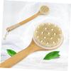 BCOATH 1pc Bristle Shower Brush Handle Soft Body Exfoliator for Deep Cleansing and Back Massage for Men and Women Handle s view 3