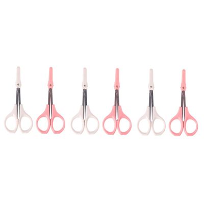 FRCOLOR 6pcs Chic Eyebrow Trimmer Hair Scissors High Scissors for Travel Daily Use