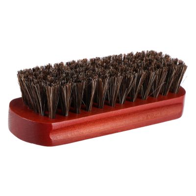 LALADEFIEE Curved Beech Wood Beard Brush Natural Bristle Grooming Tool for Men Enhances Beard Texture and Shine Durable Care Accessory Brown