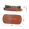 LALADEFIEE Curved Beech Wood Beard Brush Natural Bristle Grooming Tool for Men Enhances Beard Texture and Shine Durable Care Accessory Brown view 2