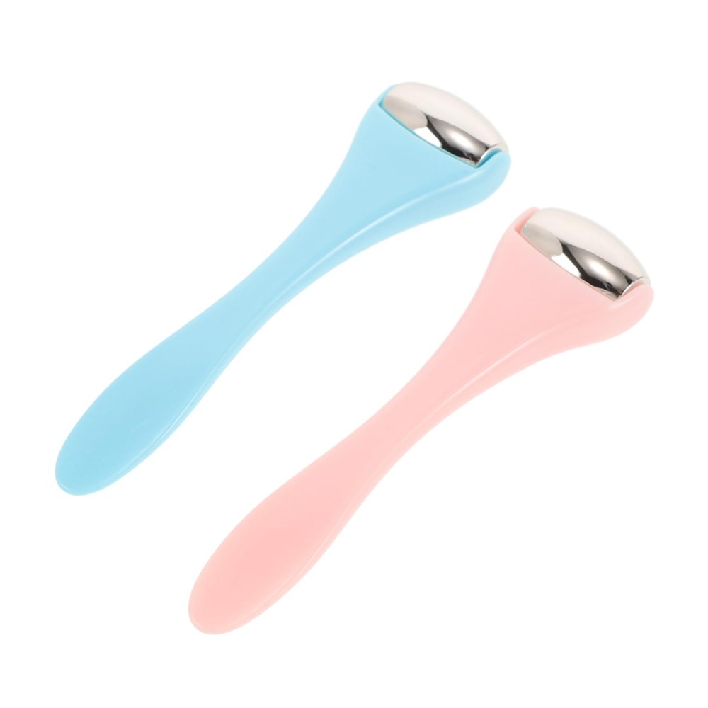 FOMIYES 2pcs Eye Cream Applicator Tool Set Portable Facial Massager with Zinc Alloy Roller for Eye Puffiness Relief Enhances Blood Flow for Travel and Daily Use