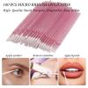 300 PCS Eyelash Extension Supplies Kit, Disposable Lash Spoolies Brushes Micro Swab Brushes Mascara Wand Lip Brushes for Eyelash Extension Tattoo Lipstick ApplicatorPurple Rainbow view 4