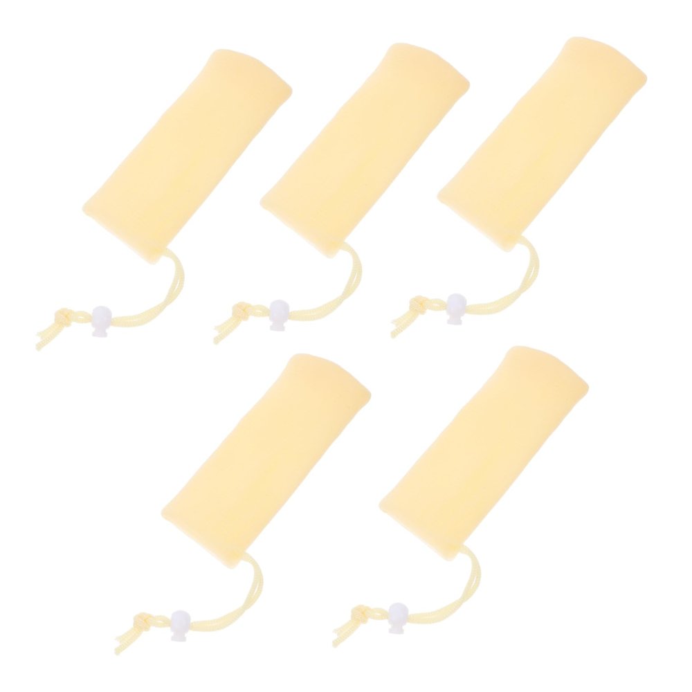 COOLHIYA 5pcs Exfoliating Soap Pouch Thickened Foaming Net Bag for Handmade Soap Travel-ready Easy to Clean for Family Use and Gifting
