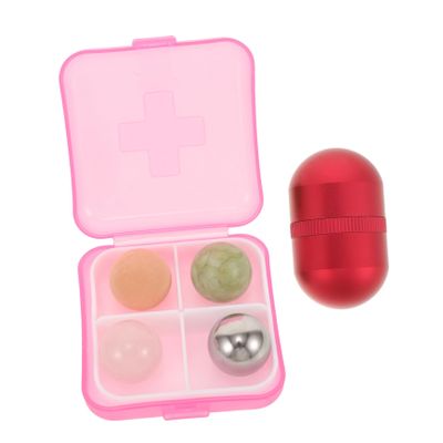 Didiseaon 1set Volcanic Stone Face Roller Skin Care under Eye Massage Tool Jade Roller Kit for Oil Control Puffiness Relief and Facial Sculpting