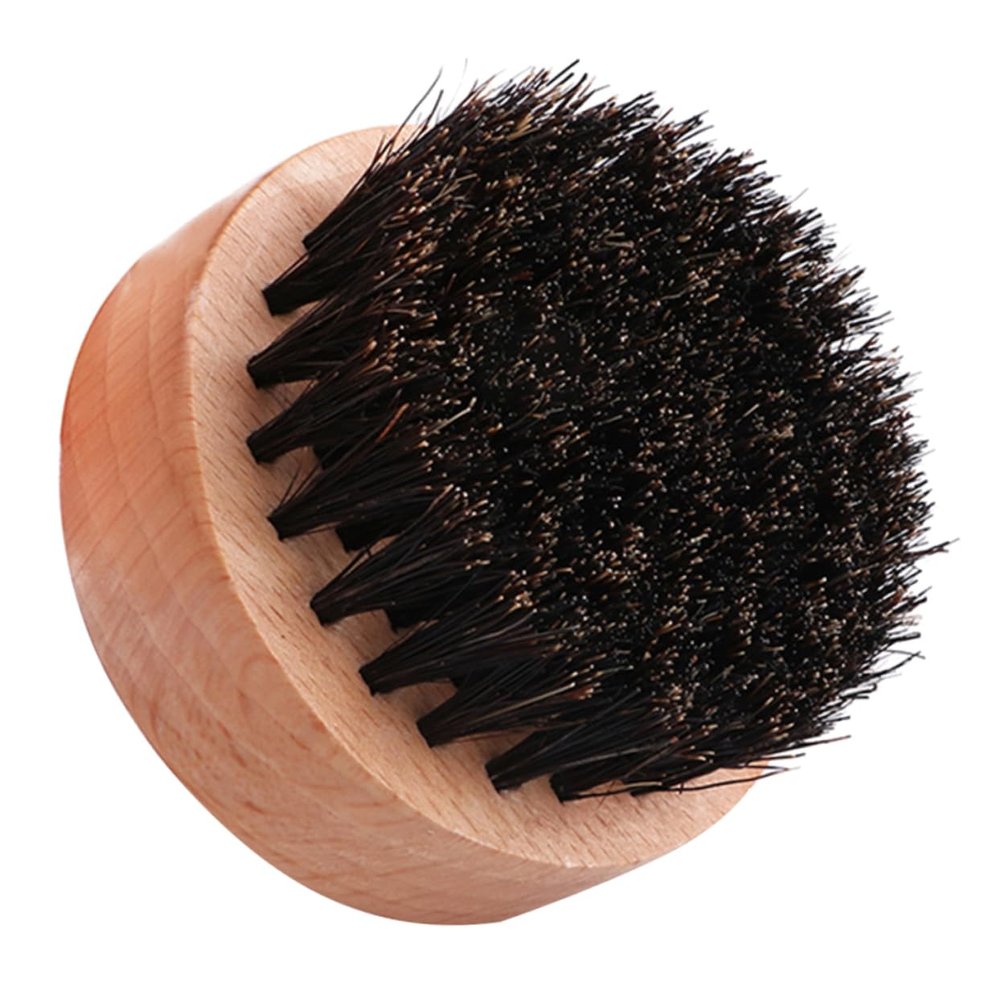 LALADEFIEE Beard Brush Men Natural Bristle Wooden Handle Comb for Men Portable Beard Styling Tool