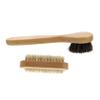 COLLBATH 2pcs Wooden Pig Bristles Hand Nail Brush Facial Cleansing Brush for Gentle Cleaning view 1