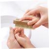 COLLBATH 2pcs Wooden Pig Bristles Hand Nail Brush Facial Cleansing Brush for Gentle Cleaning view 3