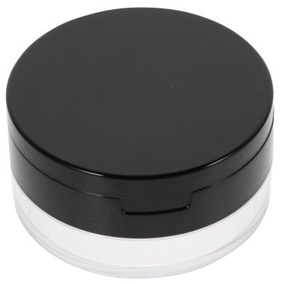 Outanaya Portable Empty Puff Case Mirror Loose Makeup Container for Travel and Daily Use Black for Storing Loose and Puff Random Color