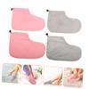IWOWHERO 2pairs Paraffin Wax Warming Foot Covers of Moisturizing Booties for Foot Therapy Soft Cotton Elastic Bands for and Relaxation view 3