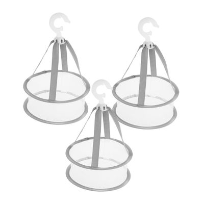 ABOOFAN 3pcs Hanging Makeup Brush Drying Net Cosmetic Hanger for Efficient Drying for Brush Grey for Organizing and Protecting Bristles