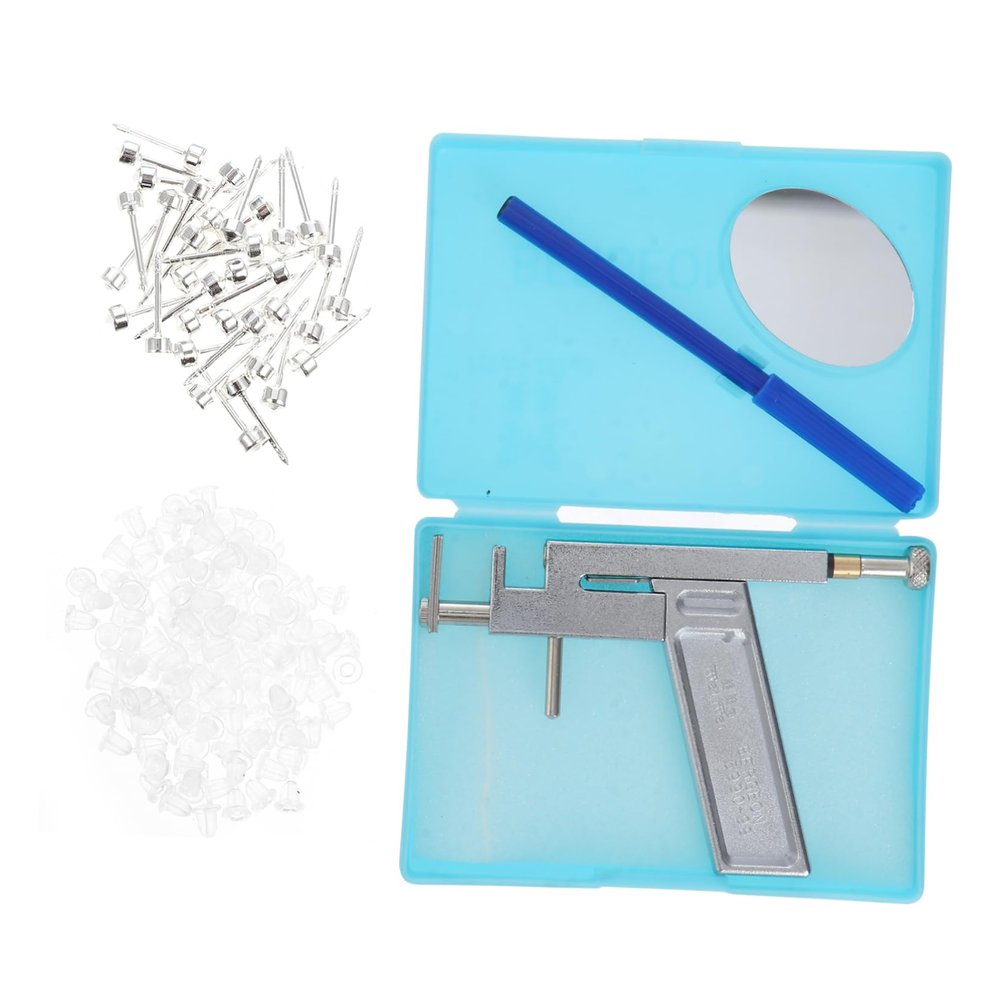 IWOWHERO Painless Ear Piercer Ear Studs Piercer Gun Portable Poercer Kit Hole Tool