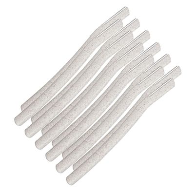 HAPINARY 12pcs Wheat Straw Brow Razors Eco-friendly Facial Hair Trimmers with Stainless Steel Blades for Women Precision Brow for Smooth Natural Eyebrows