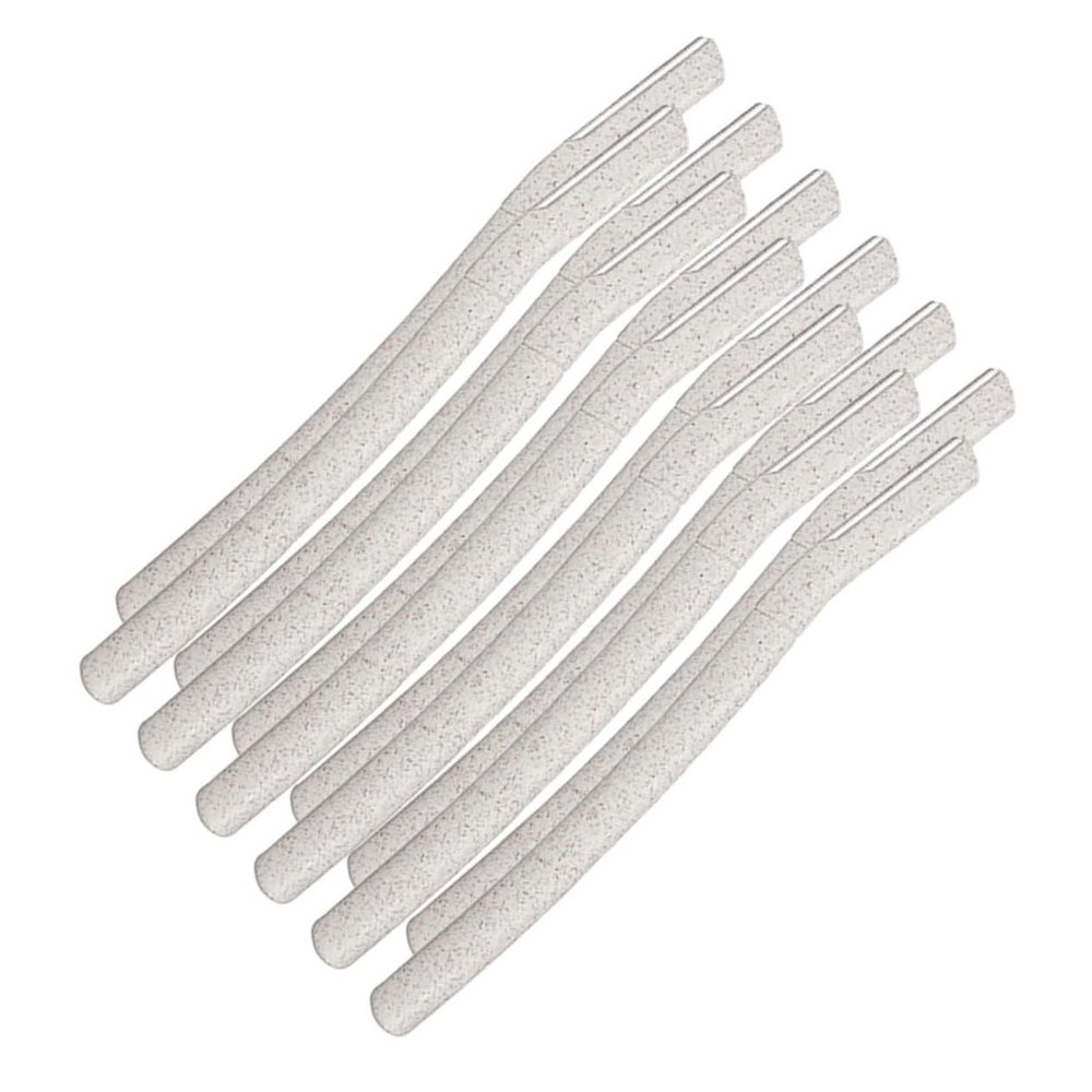 HAPINARY 12pcs Wheat Straw Brow Razors Eco-friendly Facial Hair Trimmers with Stainless Steel Blades for Women Precision Brow for Smooth Natural Eyebrows